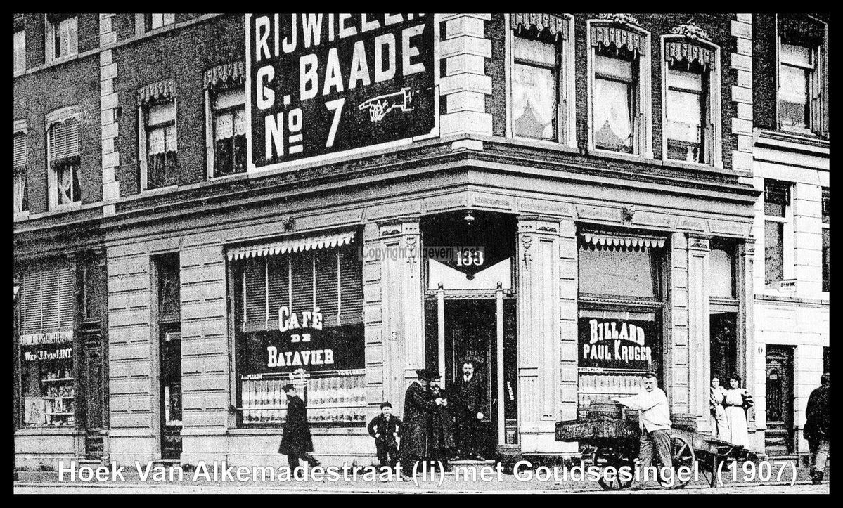 Hoek van Alkemadelaan (links) met Goudsesingel Rotterdam